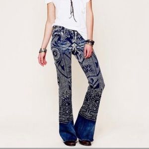 Free People Bali Batik Bell Bottom Flare - Women’s 25